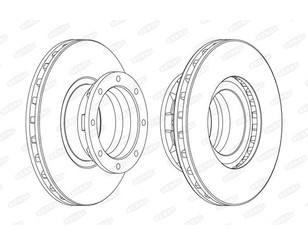 Диск тормозной для Mercedes Benz Truck Atego II 2004> новый