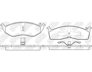 Колодки тормозные передние к-кт для Chrysler Vision 1993-1997 новый