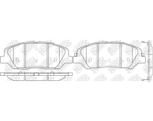 Колодки тормозные передние к-кт для Kia Carnival 2005-2014 новый