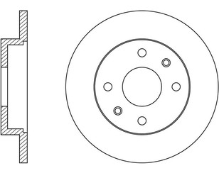 Диск тормозной передний не вентилируемый для Renault Sandero 2009-2014 новый