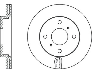 Диск тормозной передний вентилируемый для FAW Vita 2008-2010 новый