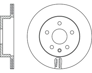 Диск тормозной задний для Nissan X-Trail (T32) 2014> новый