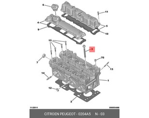 Болт головки блока для Citroen C3 2002-2009 новый