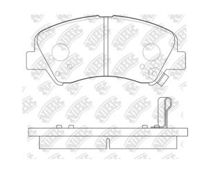 Колодки тормозные передние к-кт для Hyundai Solaris 2010-2017 новый