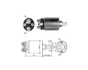 Реле втягивающее для Mitsubishi L300 1986-2014 новый