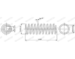 Пружина передняя для Nissan Almera N16 2000-2006 новый