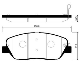 Колодки тормозные передние к-кт для Kia Carnival 2005-2014 новый