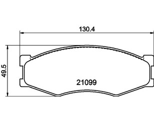 Колодки тормозные передние к-кт для Nissan Stanza T11 1981-1985 новый