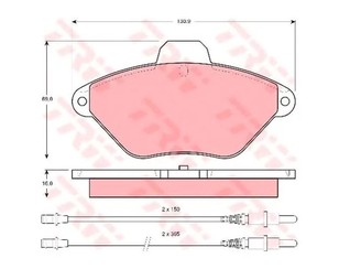 Колодки тормозные передние к-кт для Citroen Saxo 1999-2003 новый