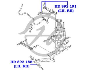 Сайлентблок заднего верхнего рычага для Mitsubishi Pajero/Montero III (V6, V7) 2000-2006 новый