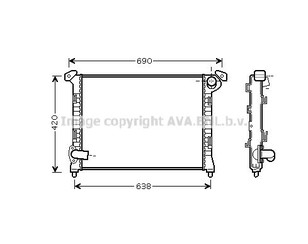 Радиатор основной для Mini R50 2000-2007 новый