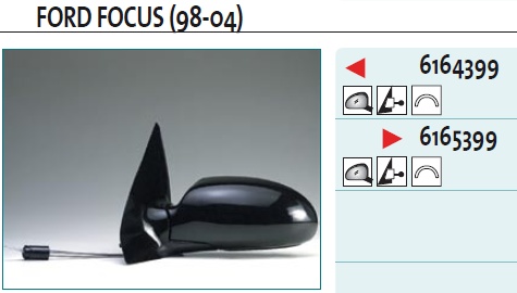 Зеркало правое механическое