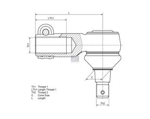 Наконечник продольной тяги для Scania 5 T series 2004-2007 новый