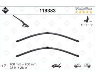 Щетки стеклоочистителя (к-кт) бескаркасная для VW Sharan 2004-2010 новый