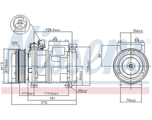 Компрессор системы кондиционирования для BMW 7-serie E32 1986-1994 новый