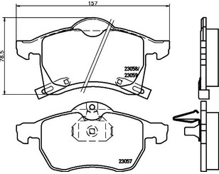 Колодки тормозные передние к-кт для Opel Zafira B 2005-2012 новый
