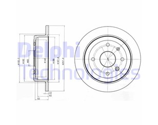 Диск тормозной задний для Chevrolet Evanda 2004-2006 новый