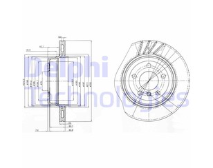 Диск тормозной задний для BMW X3 E83 2004-2010 новый