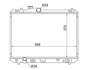 Радиатор основной для Suzuki Swift 2004-2010 новый