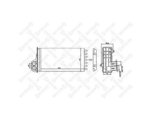 Радиатор отопителя для Citroen Xsara Picasso 1999-2010 новый