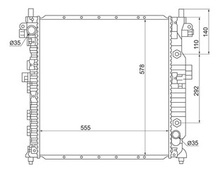 Радиатор основной для Ssang Yong Kyron 2005-2015 новый