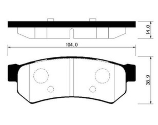Колодки тормозные задние дисковые к-кт для Daewoo Gentra II 2013-2015 новый