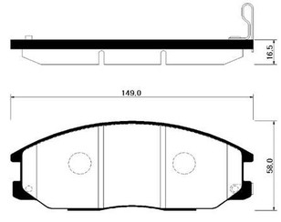 Колодки тормозные передние к-кт для Hyundai Trajet 2000-2009 новый