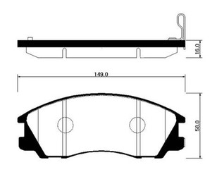 Колодки тормозные передние к-кт для Hyundai Terracan 2001-2007 новый