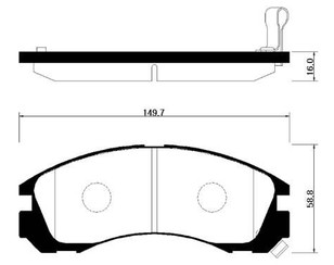 Колодки тормозные передние к-кт для Mitsubishi Pajero/Montero Sport (K9) 1997-2008 новый