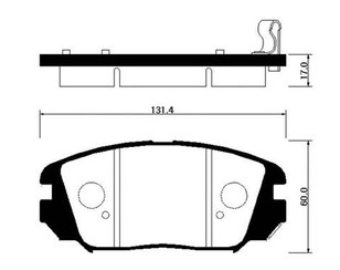 Колодки тормозные передние к-кт для Hyundai Tucson 2004-2010 новый