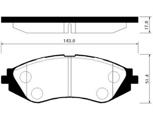 Колодки тормозные передние к-кт для Chevrolet Lacetti 2003-2013 новый
