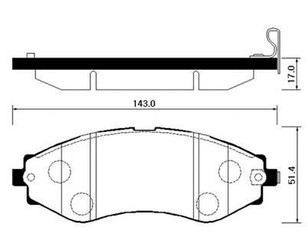 Колодки тормозные передние к-кт для Daewoo Gentra II 2013-2015 новый