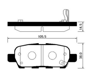 Колодки тормозные задние дисковые к-кт для Nissan X-Trail (T30) 2001-2006 новый