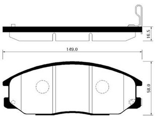 Колодки тормозные передние к-кт для Hyundai Trajet 2000-2009 новый