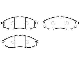Колодки тормозные передние к-кт для Nissan XTerra (WD22) 1999-2005 новый