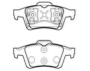 Колодки тормозные задние дисковые к-кт для Cadillac BLS 2006-2010 новый