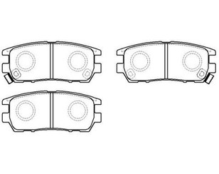 Колодки тормозные задние дисковые к-кт для Mitsubishi Space Gear 1995-2006 новый