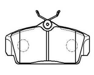 Колодки тормозные передние к-кт для Nissan Primera P11E 1996-2002 новый