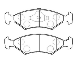 Колодки тормозные передние к-кт для Ford Fiesta 1989-1995 новый