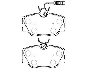 Колодки тормозные передние к-кт для Mercedes Benz W201 1982-1993 новый