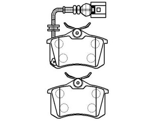 Колодки тормозные задние дисковые к-кт для Audi A2 [8Z0] 2000-2005 новый
