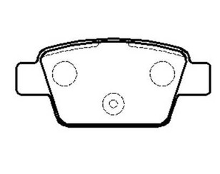 Колодки тормозные задние дисковые к-кт для Fiat Stilo 2002-2010 новый