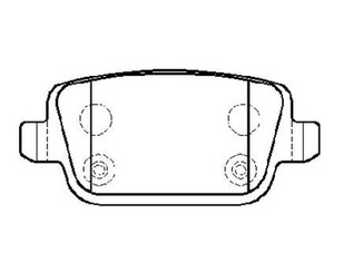 Колодки тормозные задние дисковые к-кт для Peugeot 207 2006-2013 новый