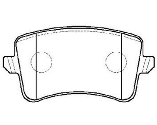 Колодки тормозные задние дисковые к-кт для Audi A4 [B8] 2007-2015 новый