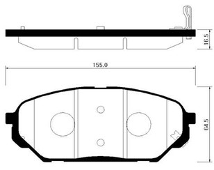 Колодки тормозные передние к-кт для Hyundai ix55 2007-2013 новый