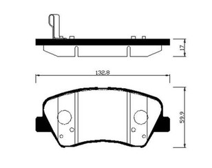 Колодки тормозные передние к-кт для Kia Ceed 2012-2018 новый