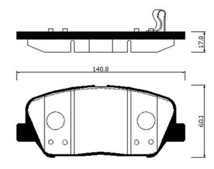 Колодки тормозные передние к-кт для Hyundai Veloster 2011-2017 новый