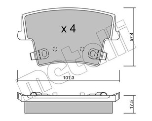 Колодки тормозные задние дисковые к-кт для Dodge Magnum 2003-2008 новый