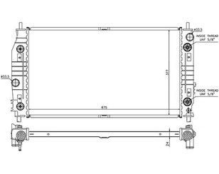 Радиатор основной для Dodge Intrepid 1998-2004 новый