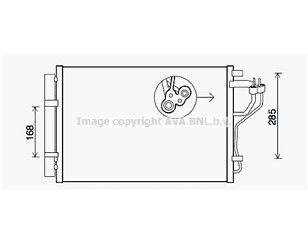 Радиатор кондиционера (конденсер) для Hyundai Elantra 2011-2016 новый